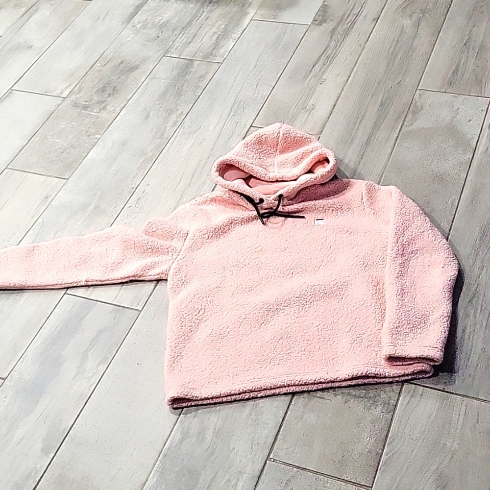 Fila Comfy fuzzy, pink hoodie size large winter gear #sh